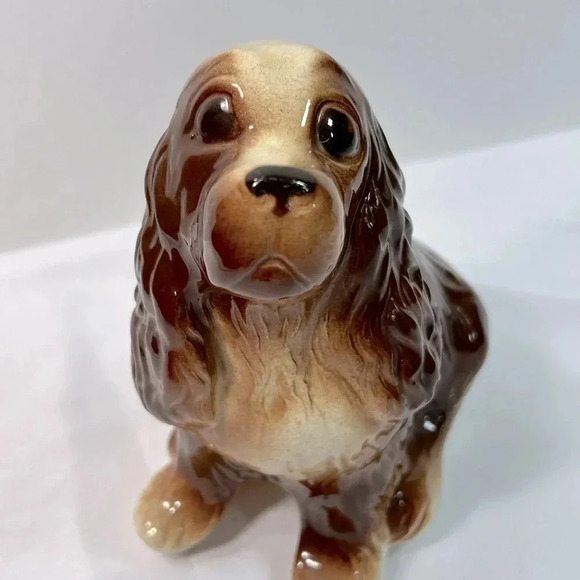 Vintage Royal Copley Cocker Spaniel/Glazed Porcelain. - Picture 1 of 10
